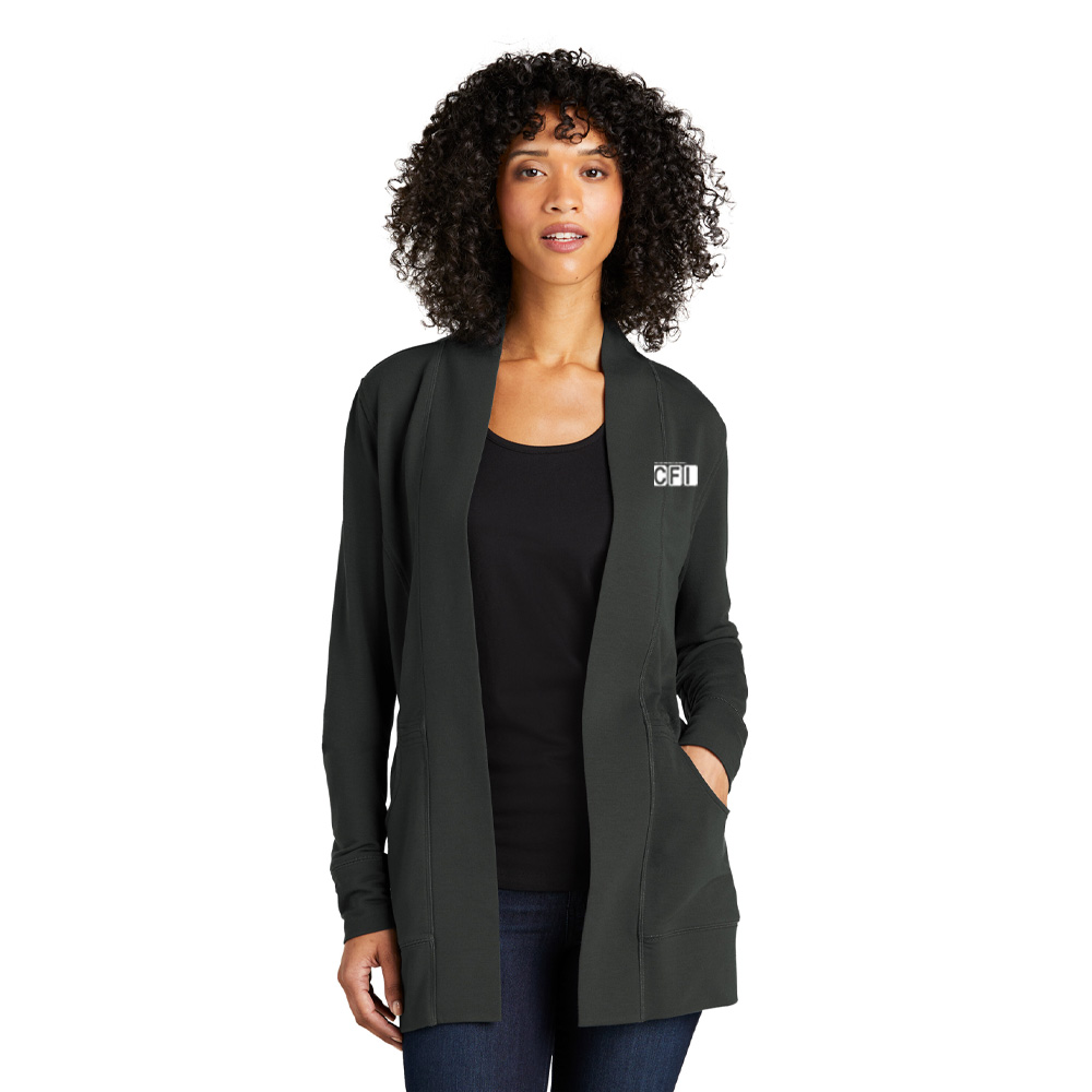 Ladies Microterry Cardigan